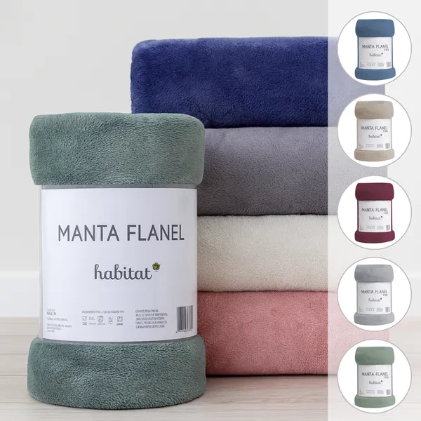 Manta De Microfibra Queen Casal Toque Extra Macio Antialérgico Quentinho Flanel Habitat