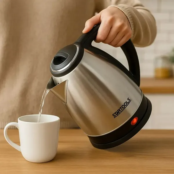 Chaleira Elétrica Jarra 1.8L Café Chá Inox 220v