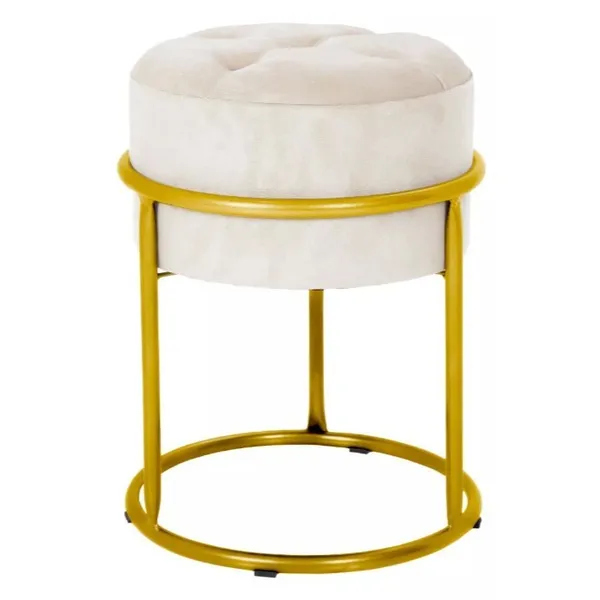 Puff Argola banqueta ferro estofada