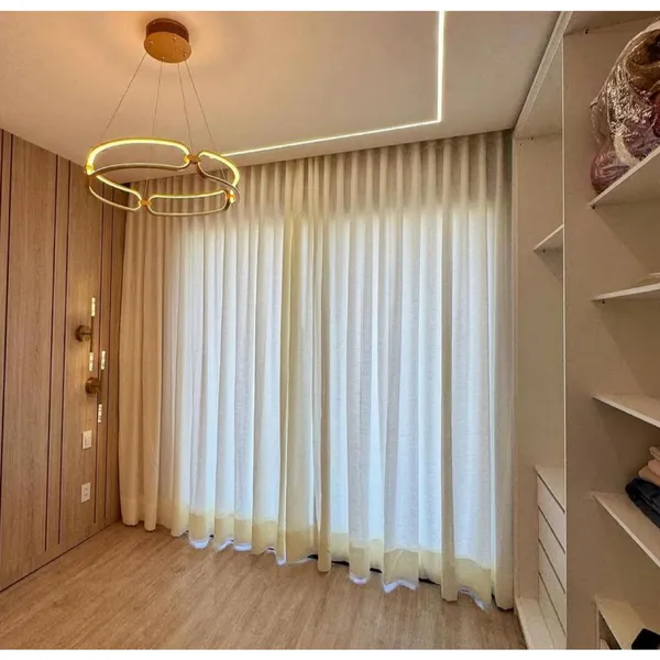 Cortina De Linho Para Quarto E Sala Teto Alto Para Trilho Suíço Tamanhos variados