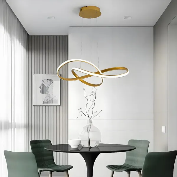 3 Cores Em 1 Controlo remoto Luz Sala De Estar Lustre Cozinha Pingente Lâmpada Do Teto Led Nordic Moderno Decoração