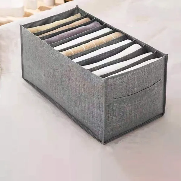 Organizador De Gavetas 9/7 Compartimentos De Jeans Dobráveis/Roupas De Compartimento De Malha Economia De Espaço Em Casa