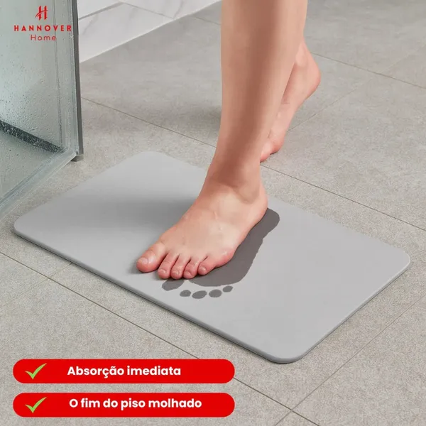 Tapete Antiderrapante Impermeavel Pedra Diatomacea 60x40cm