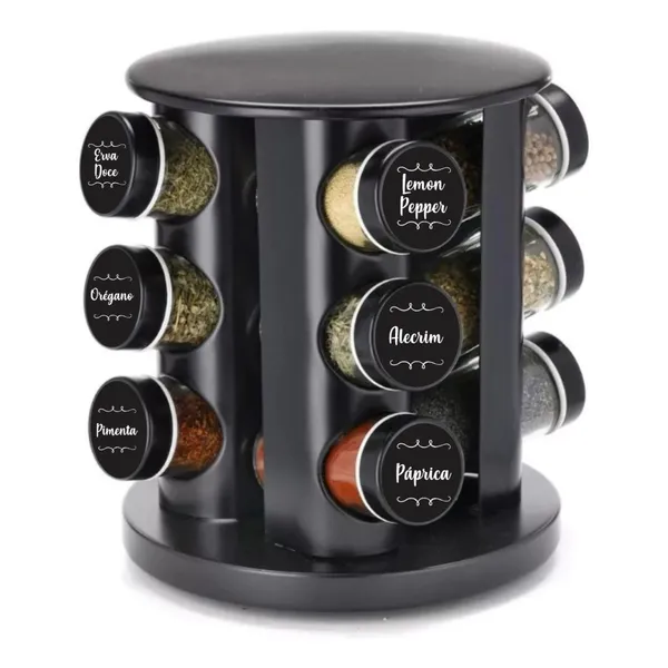 36 Etiquetas para Potes de Condimentos Temperos Mantimentos 3,8x3,8cm