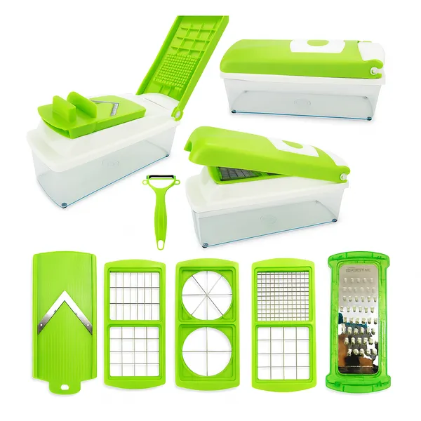 Cortador Multifuncional Aço Inoxidável 14 Em 1Fatiador De Cozinha Profissional