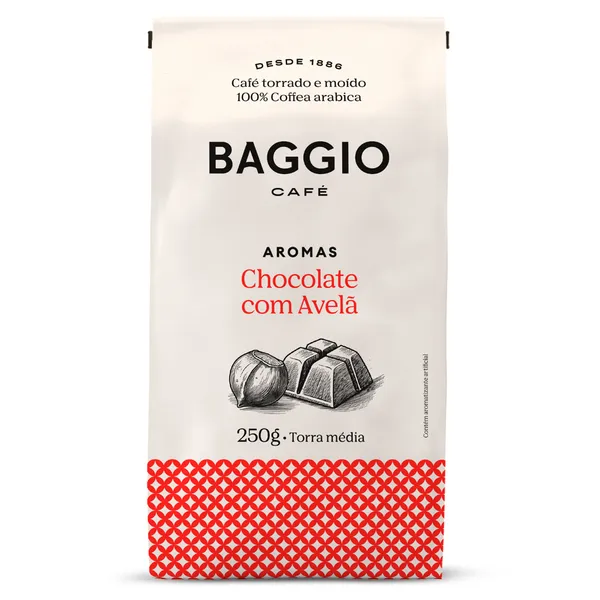 Baggio Café Café Torrado E Moído Aroma De Chocolate Com Avelã 250G