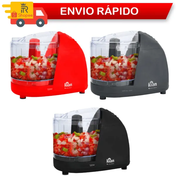 Mini Processador De Alimentos Elétrico Turbo Triturador Alho Cebola  Legumes Compacto Casa - Kian