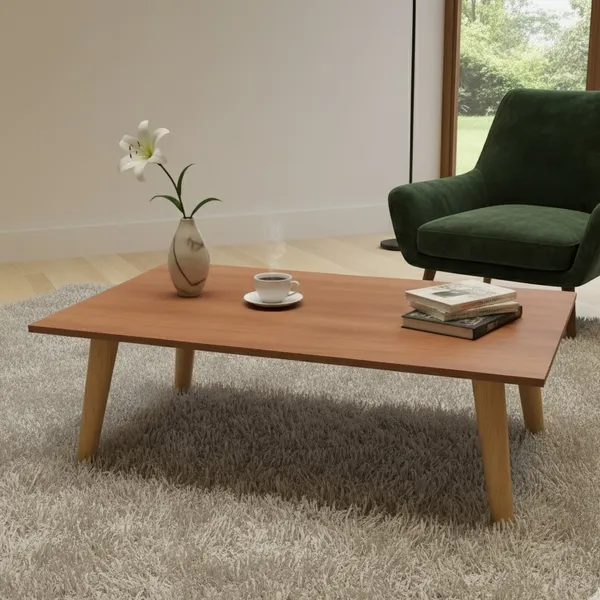 Mesinha De Centro Mesa Pequena Decorativa Sala de Estar Pés Palito Madeira Maciça Várias Cores Promoção