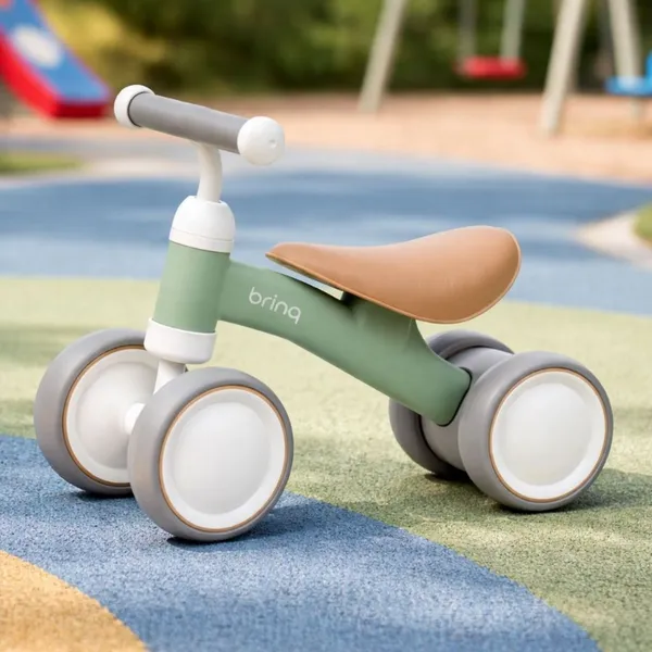 Bicicleta De Equilíbrio Andador 4 Rodas Brinq Kids Retro Sem Pedal