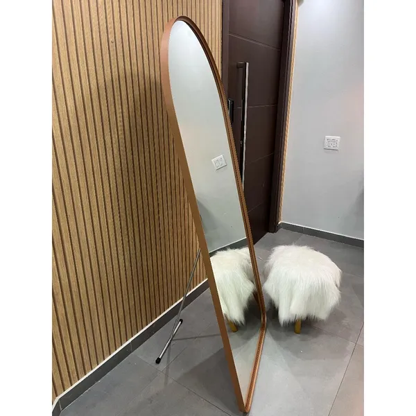 Espelho Base Reta 150x60cm 170x70cm Corpo Inteiro Com Suporte de Chão Moldura Alumínio Salão Quarto Sala Decorativo