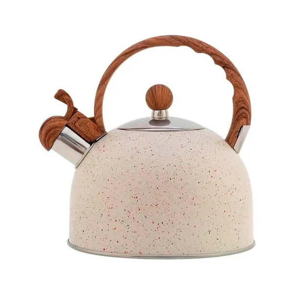 Chaleira Bule De Chá Com Apito Fervedor Inox Roma 2 Litros Moderna Premium