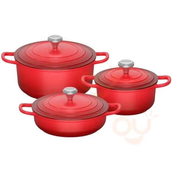 Kit Panela Caçarola Revestimento Ceramico e Indução 2.7L, 3.4L E  4.5L