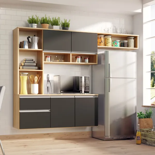 Armário Cozinha Compacta Sol 5 Portas 1 Gaveta