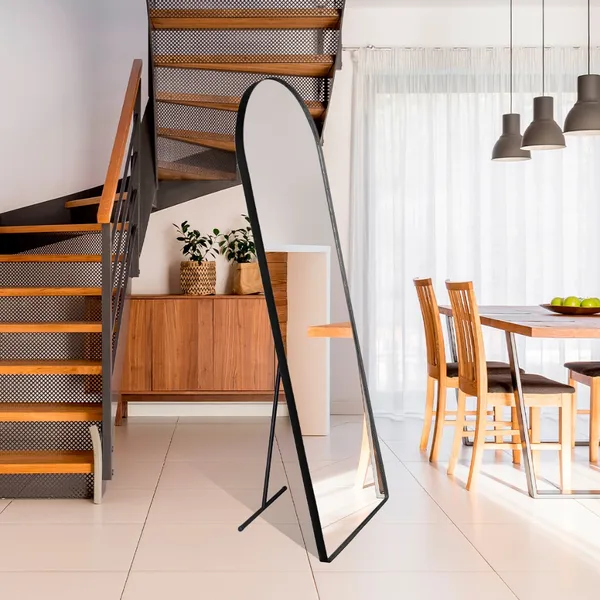 Espelho Corpo Inteiro Vitral 150x50cm C/ Suporte De Chão