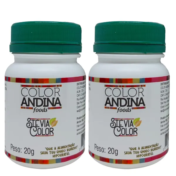 Adoçante Stévia Color Andina 20g - 2 potes