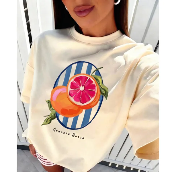 Camiseta Camisa blusa T-shirt oversized Feminina 100%Algodão moda feminina estilosas confortavel