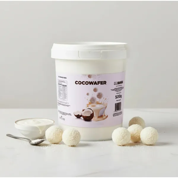 Creme CocoWafer DIFFOOD 500g | Tipo Raffaello | Recheio Profissional para Açaí e Bolos