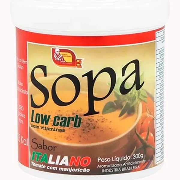 Sopa para dieta baixo carboidratos nutricional cremosa sem glúten