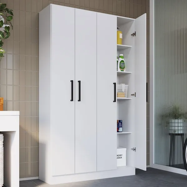 Armário Multiuso Riviera 4 Portas 8 Prateleiras