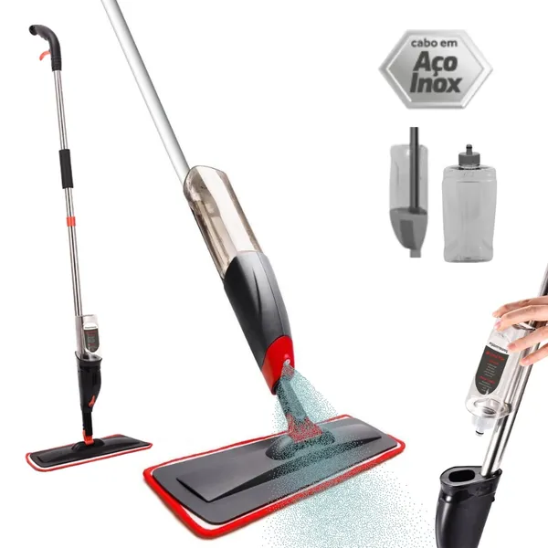 Mop Spray Rodo Inteligente Limpeza Flash Mágico Esfregão Flat