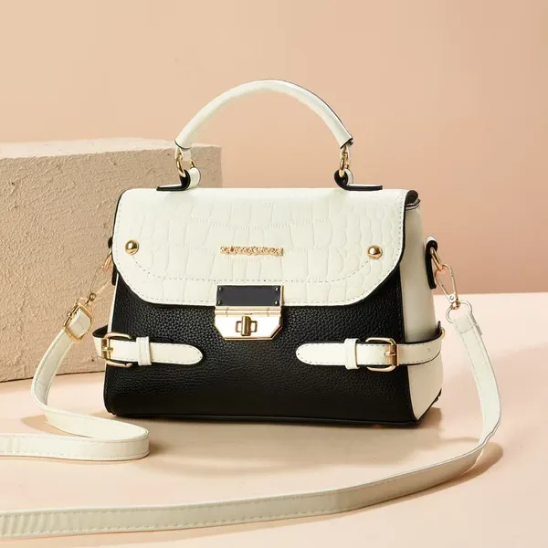 Bolsa Feminina Alça de Mão e Transversal Grande Resistente