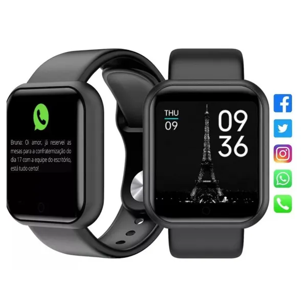 Smartwatch D20 Relógio Bluetooth com Tela HD