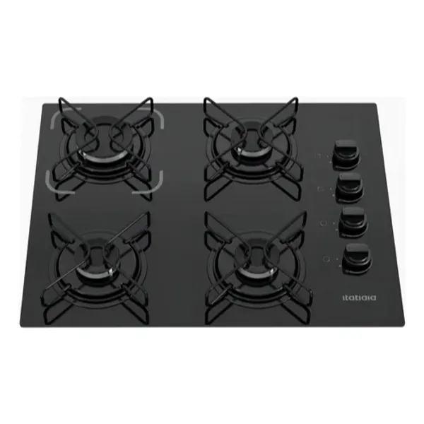 Cooktop Itatiaia Essencial 4 Bocas  Preto – Bivolt 127V/220V com Acendimento Automático