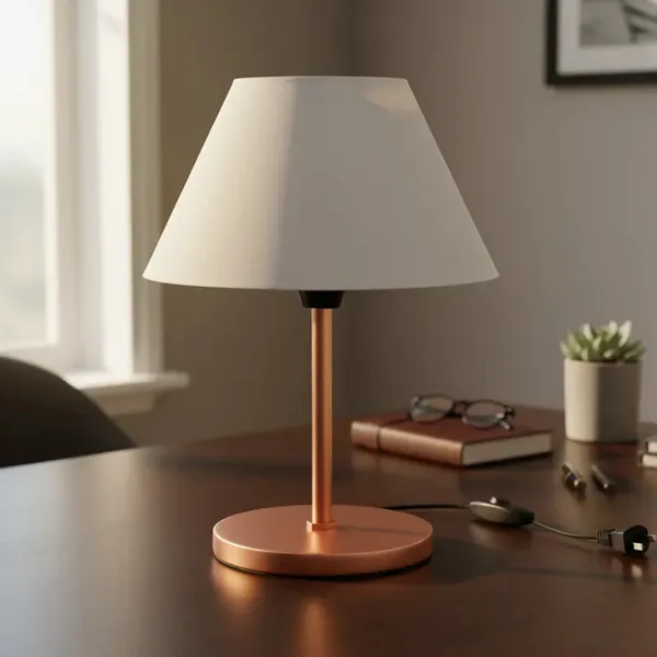 Luminária de Mesa Abajur Cúpula Injetada para Escritório Quarto Recepção Decoração Sala Moderno