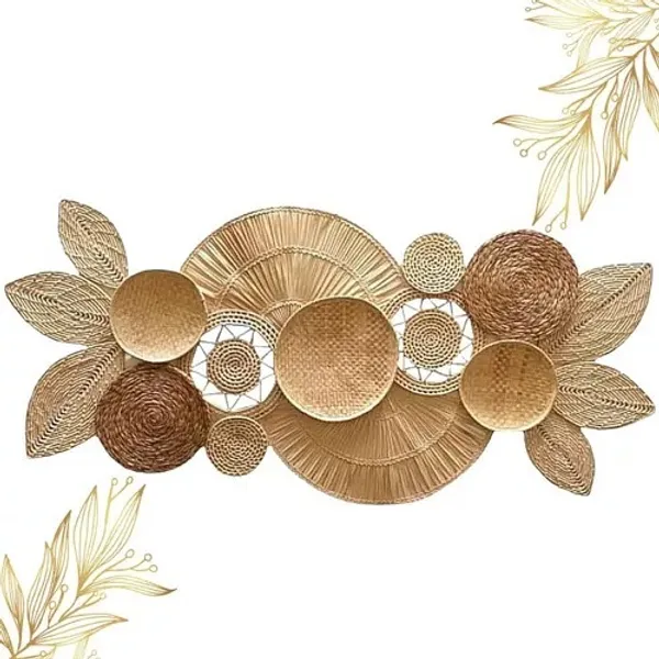 Kit Peneira De Palha Carnaúba - Decoração De Parede Boho