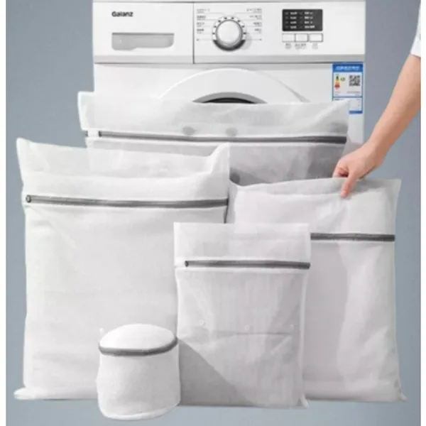 Kit com 5 Sacos De Lavar Roupas Protetor De Roupa Íntima Lingerie