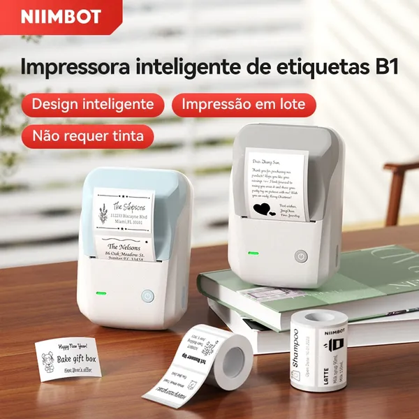NIIMBOT B1/B1Pro Impressora de Etiquetas Portátil Bluetooth Preço Criador de Etiquetas Adesivas Sem Tinta