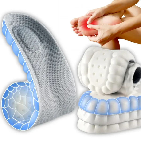 Palmilha Ortopédica Gel 4D Nuvem Fascite Plantar Esporão 1 Par Alto Conforto Anatômica Absorção