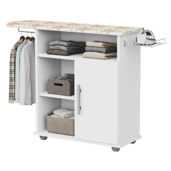 Tabua Para Passar Roupa Com Organizador Prateleiras 1 Porta