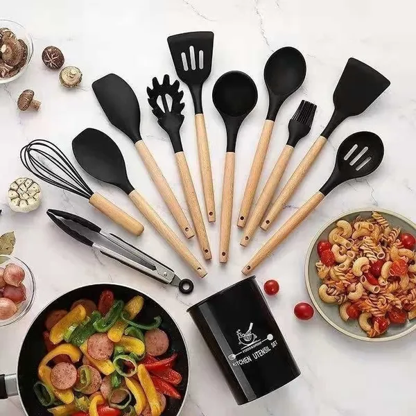 Kit com 12 Utensílios de Silicone