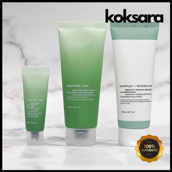AUNA heartleaf pore deep/succinic moisture cleansing foam 150ml,deep cleansing foam 25ml
