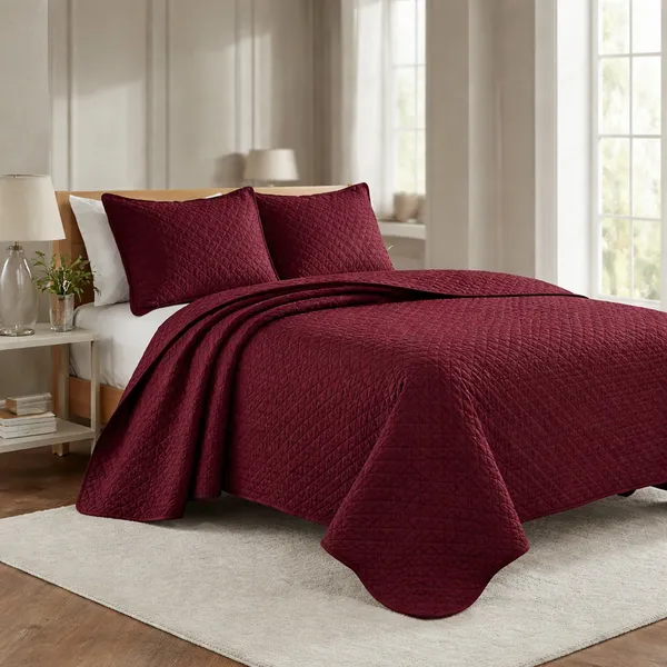 Kit Cobre Leito Colcha Queen 3 Peças Porta Travesseiro Luxo