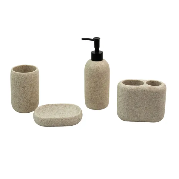 Kit Banheiro Porta Escova dente E Saboneteira 4 Pçs - Oikos