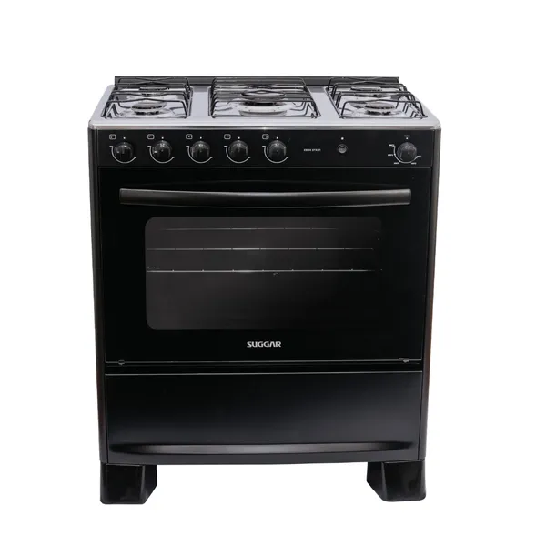 Fogão Suggar Cook Start Mesa Inox 5 bocas preto Bivolt