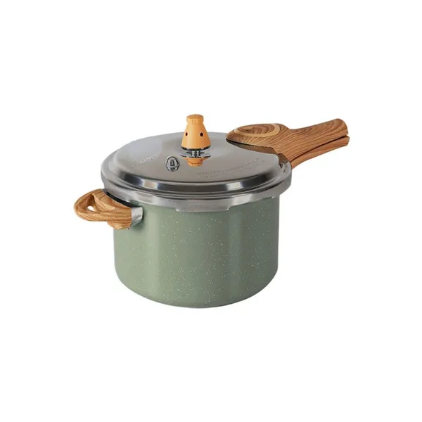 Panela de Pressão com Indução Ceramic Life Brinox - 4,2 L - Antiaderente - Verde Botanika