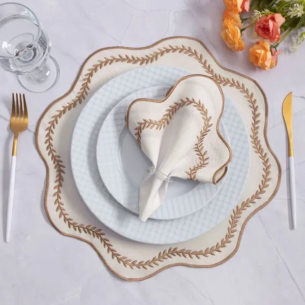 Kit Americano 4 Peças: Sousplats e Guardanapos - Eleve a Elegância da Sua Mesa de 2 Lugares!