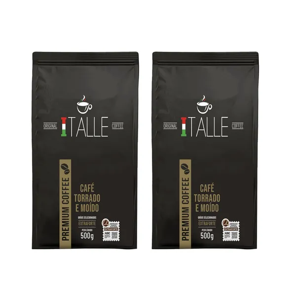 Café Torrado E Moído Extraforte 1kg Kit 2