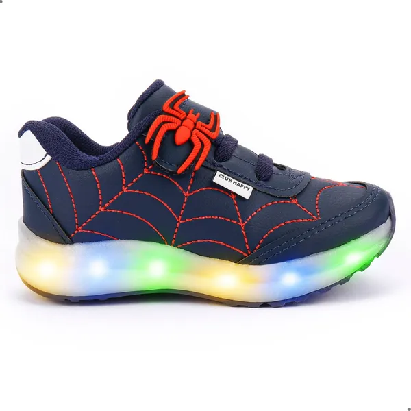 Tênis Infantil Masculino Led Aranha
