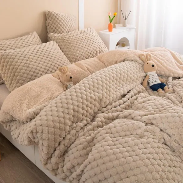 Coberdrom Casal Queen Premium Pelo de Coelho Dupla Face Sherpa  2,20m x 2,40m