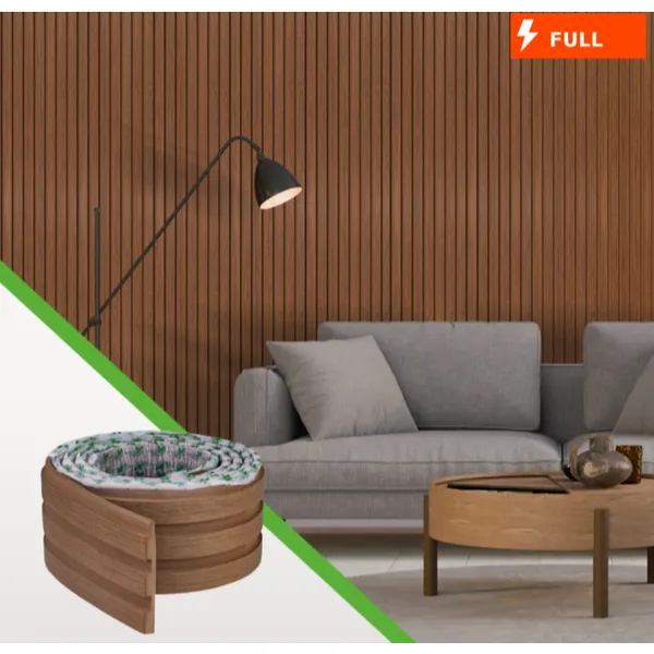 Painel Ripado Laminado Autocolante Cor Cinamomo Linha Madeto Meu Rodapé | Envio FULL