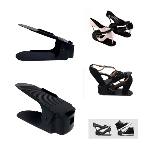 20 Organizadores de Sapato e Tênis - Preto com Regulagem