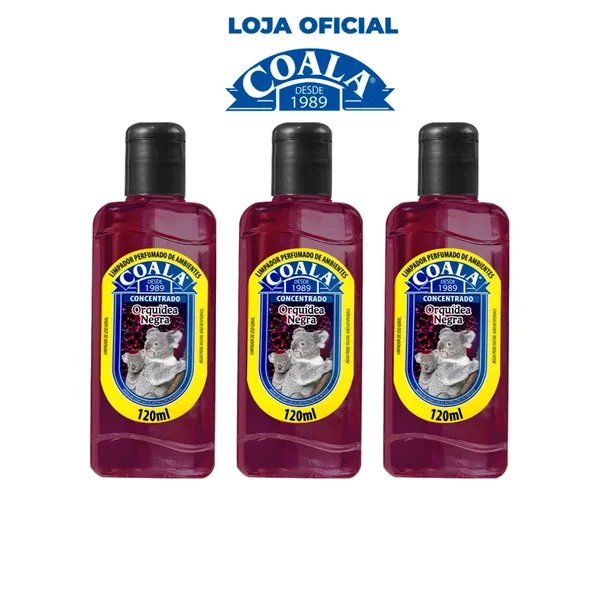 Combo 3 Limpadores Coala Orquídea Negra 120 ml