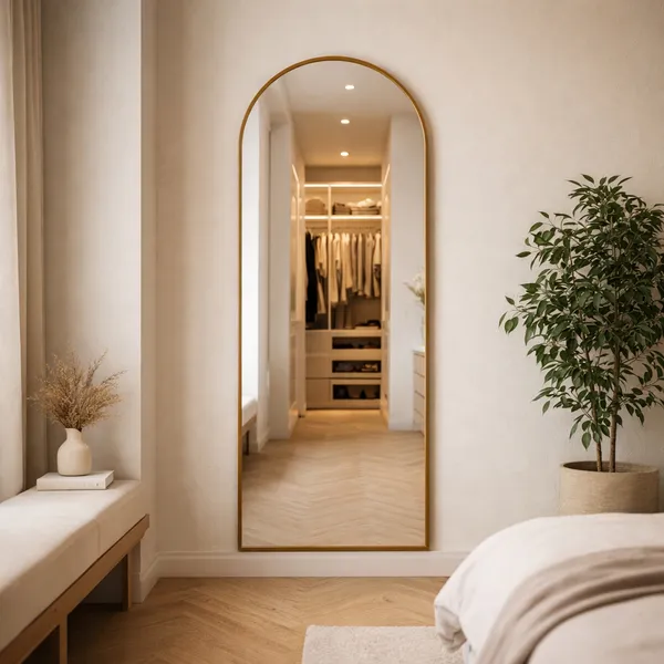 Espelho Decorativo Portal 110x50cm Sala Quarto Banheiro-  Caramelo