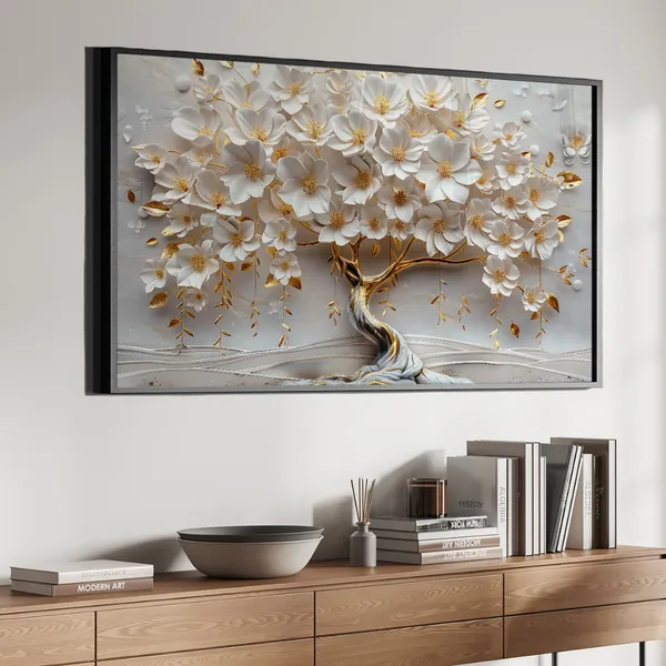 Quadro Decorativo Elegância da Primavera Com Moldura Para Sala Quarto Escritorio