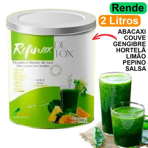 Suco Verde com Gengibre 200g - Organza Alimentos Rende 2L - fardo de alimentos - greemy - detox