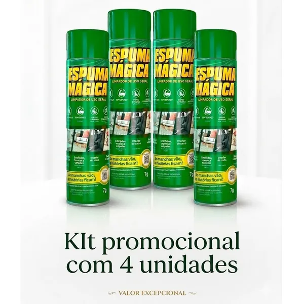 Espuma Magica Limpador Instantâneo De Uso Geral 400ml - Escolha a Variedade